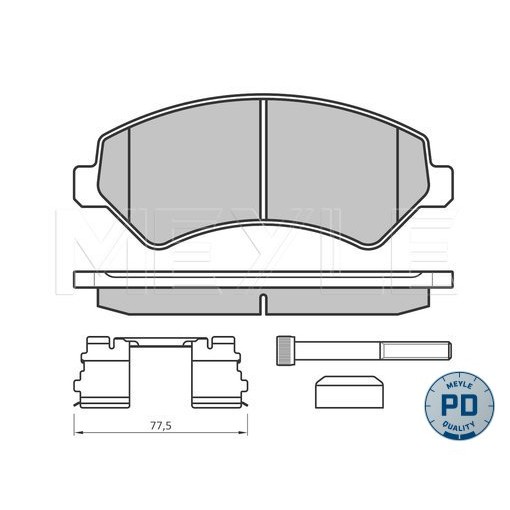 Слика на плочки MEYLE PD Quality 025 244 6619-1/PD за Citroen Relay VAN 2.2 HDi 110 - 110 коњи дизел