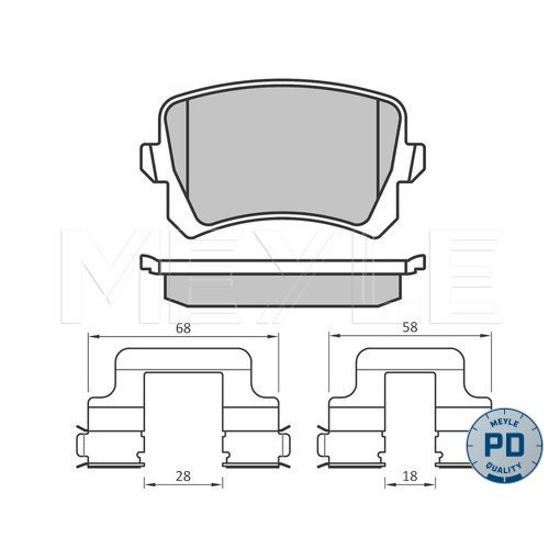 Слика на плочки MEYLE PD Quality 025 244 8317/PD за VW Passat 6 Sedan (B6,3c2) 1.9 TDI - 105 коњи дизел