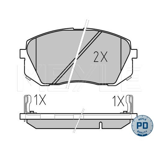 Слика на плочки MEYLE PD Quality 025 245 0116/PD за Hyundai i40 CW 1.7 CRDi - 116 коњи дизел