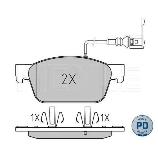 Слика на плочки MEYLE PD Quality 025 246 2318/PD за VW Transporter 6 Box (SGA, SGH) 2.0 TDI - 84 коњи дизел