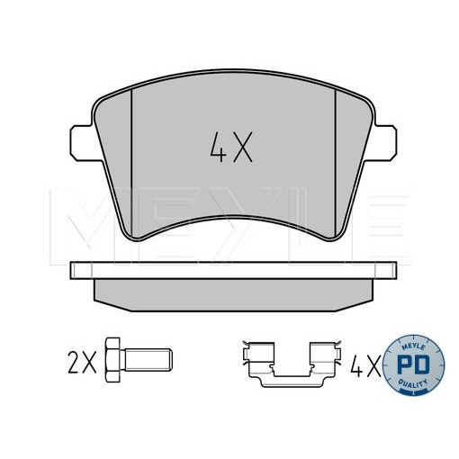 Слика на плочки MEYLE PD Quality 025 246 9318/PD за Renault Kangoo Be Bop (KW0-1) 1.5 dCi - 110 коњи дизел