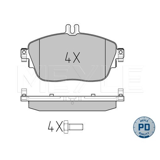 Слика на плочки MEYLE PD Quality 025 248 6919/PD за Mercedes GLA-class (x156) GLA 220 CDI (156.903) - 170 коњи дизел