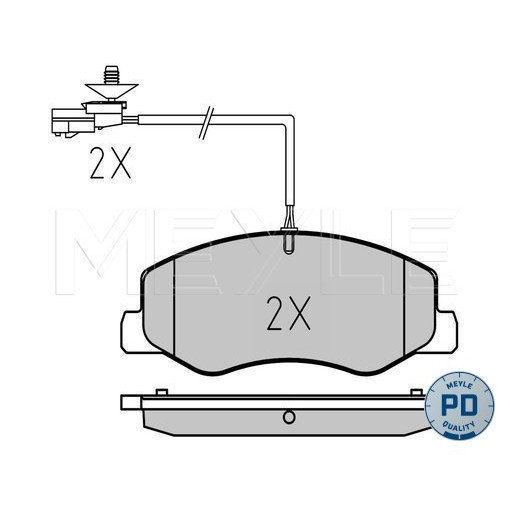 Слика на плочки MEYLE PD Quality 025 251 7218/PD за Opel Movano B Platform 2.3 CDTI [RWD] - 136 коњи дизел