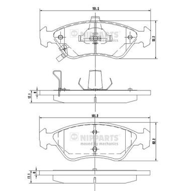 Слика на Плочки NIPPARTS J3600303