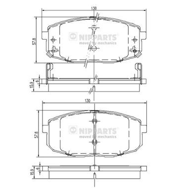 Слика на плочки NIPPARTS J3600319 за Hyundai I30 (GD) 1.6 Flex - 128 коњи Бензин/Етанол