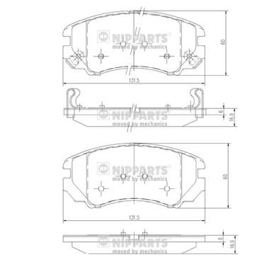 Слика на плочки NIPPARTS J3600541 за Kia Soul (AM) 1.6 CVVT - 126 коњи бензин