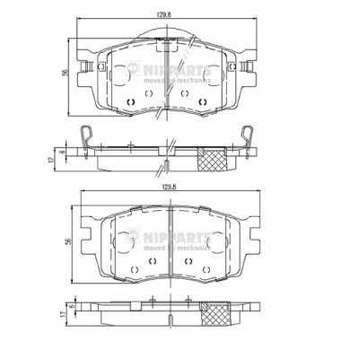 Слика на плочки NIPPARTS J3600542 за Hyundai Accent 3 (MC) 1.6 GLS - 112 коњи бензин