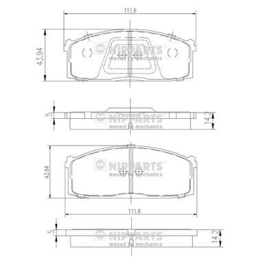 Слика на Плочки NIPPARTS J3601005