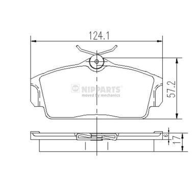 Слика на плочки NIPPARTS J3601068 за Nissan Pulsar Hatchback (N16) 1.5 - 98 коњи бензин