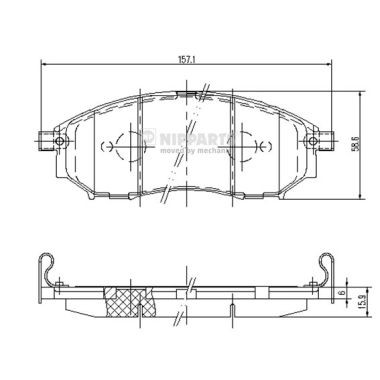 Слика на плочки NIPPARTS J3601094 за Infiniti FX 45 - 316 коњи бензин