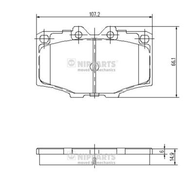 Слика на плочки NIPPARTS J3602036 за Toyota Land Cruiser (J7) 3.4 D (BJ70_V, BJ73_) - 95 коњи дизел