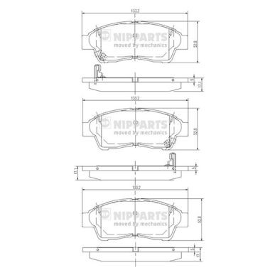 Слика на плочки NIPPARTS J3602064 за Toyota Corolla Sedan (E10) 1.6 - 103 коњи бензин