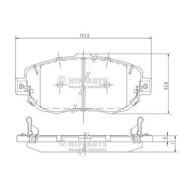 Слика на плочки NIPPARTS J3602072 за Toyota Supra (JZA70,JZA80) 3.0 i - 228 коњи бензин