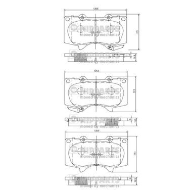 Слика на плочки NIPPARTS J3602109 за Toyota Tundra Pickup (J18) 3.4 4WD - 190 коњи бензин