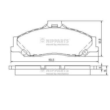 Слика на плочки NIPPARTS J3603053 за Ford Ranger (TU) 2.5 D - 78 коњи дизел