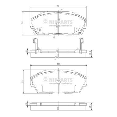 Слика на плочки NIPPARTS J3604026 за Rover 800 (XS) 820 SE/SI - 120 коњи бензин