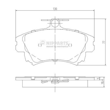 Слика на плочки NIPPARTS J3605042 за Volvo S40 Sedan (VS) 2.0 T - 165 коњи бензин