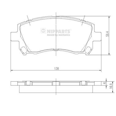 Слика на плочки NIPPARTS J3607013 за Subaru Legacy 4 Wagon (B13) 2.0 AWD - 138 коњи бензин