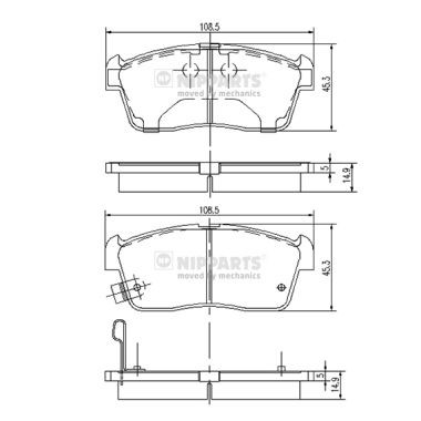 Слика на плочки NIPPARTS J3608021 за Suzuki Ignis 2 1.3 4x4 - 94 коњи бензин