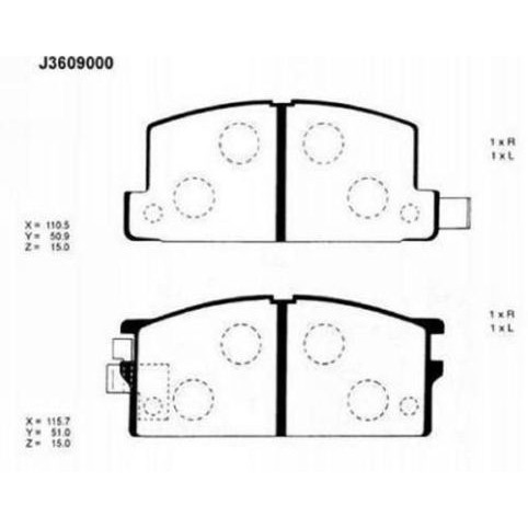 Слика на Плочки NIPPARTS J3609000