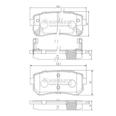 Слика на плочки NIPPARTS J3610512 за Hyundai i30 Coupe 1.6 CRDi - 128 коњи дизел