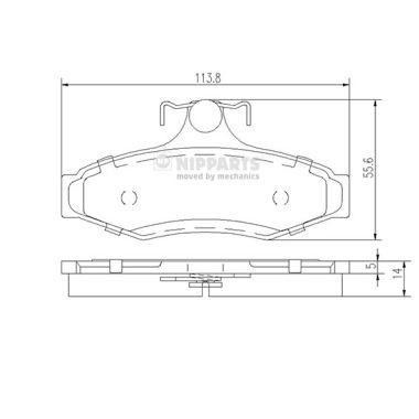 Слика на плочки NIPPARTS J3610901 за Daewoo Lemans 1.5 - 88 коњи бензин