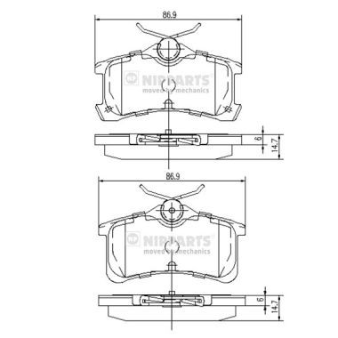 Слика на Плочки NIPPARTS J3612026