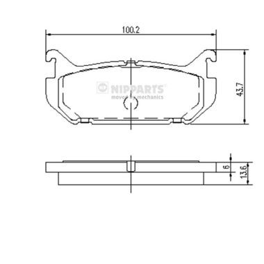 Слика на плочки NIPPARTS J3613007 за Mazda 626 Saloon (GE) 2.0 i - 115 коњи бензин