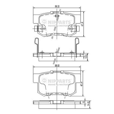 Слика на плочки NIPPARTS J3614008 за Honda Accord 6 Saloon (CE,CF) 2.2 i VTEC (CE9) - 150 коњи бензин