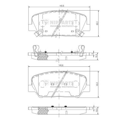 Слика на плочки NIPPARTS N3600547 за Hyundai i30 Coupe 1.4 - 99 коњи бензин