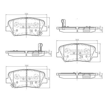 Слика на плочки NIPPARTS N3600554 за Hyundai i30 CW 1.6 CRDi - 128 коњи дизел