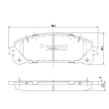 Слика на плочки NIPPARTS N3602139 за Lexus RX (L2) 200t (AGL20_) - 238 коњи бензин