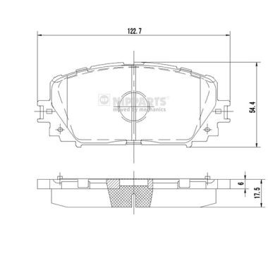 Слика на плочки NIPPARTS N3602140 за Toyota Yaris (P13) 1.3 VVT-i - 86 коњи бензин