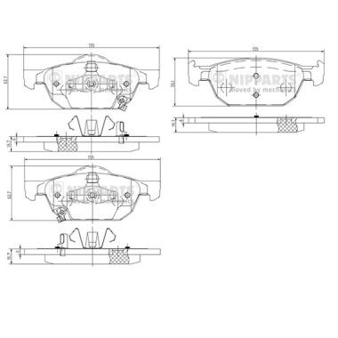 Слика на плочки NIPPARTS N3604067 за Honda Accord 9 Saloon 2.4 - 192 коњи бензин