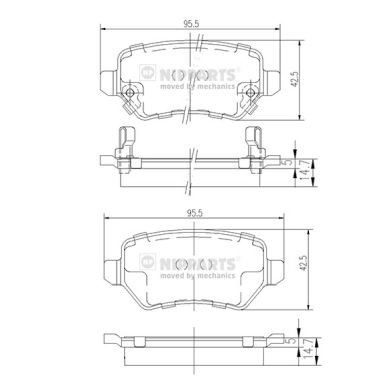 Слика на плочки NIPPARTS N3610310 за Kia Cee d Sportswagon 1.6 CRDi - 110 коњи дизел