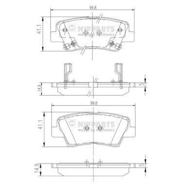 Слика на плочки NIPPARTS N3610311 за Kia Soul (AM) 1.6 CVVT - 105 коњи бензин