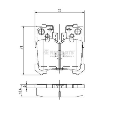 Слика на плочки NIPPARTS N3612037 за Lexus LS Saloon (UVF,USF) 460 - 347 коњи бензин