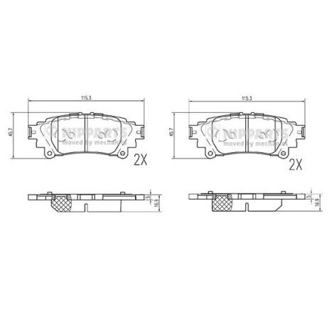 Слика на Плочки NIPPARTS N3612047