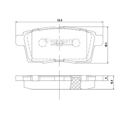 Слика на Плочки NIPPARTS N3613024