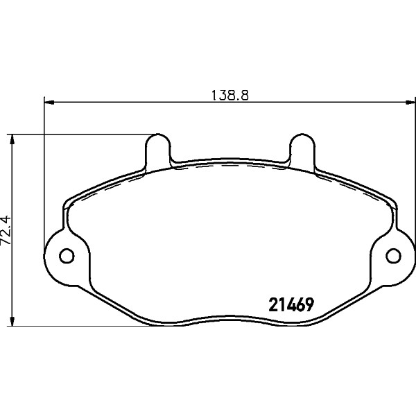 Слика на плочки PAGID T0390 за Ford Transit Platform (E) 1991 2.0 (EME/L/S, ENE/L/S) - 98 коњи бензин