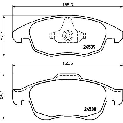 Слика на плочки PAGID T1701 за Citroen C4 Picasso UD 1.8 i 16V - 125 коњи бензин