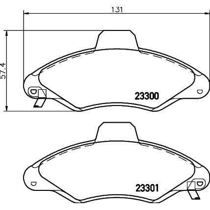 Слика на плочки PAGID T9069 за Ford Escort 7 Saloon (gal,afl) 1.8 TD - 90 коњи дизел