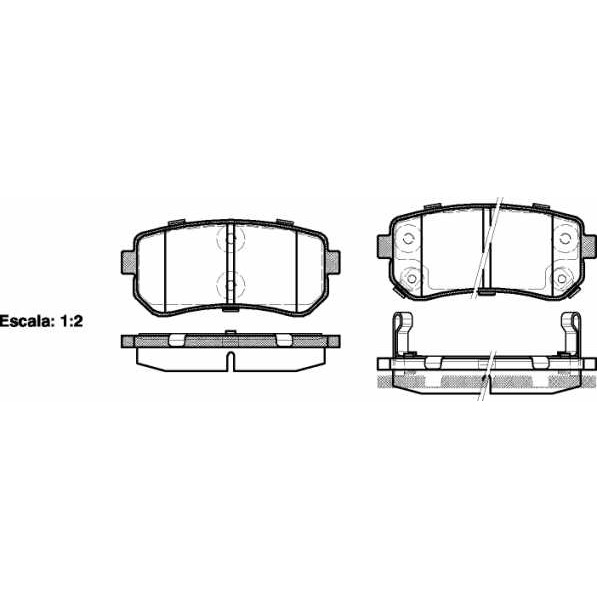 Слика на плочки REMSA 1209.02 за Kia Picanto hatchback (TA) 1.0 LPG - 67 коњи Бензин/Автогаз (LPG)
