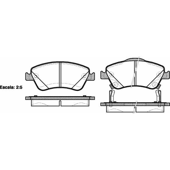 Слика на плочки REMSA 1310.02 за Toyota Corolla (NZE18, ZRE18) 1.3 - 99 коњи бензин