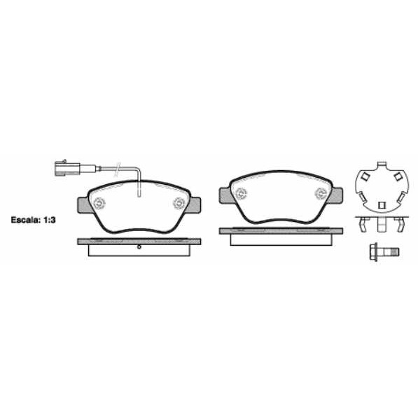 Слика на плочки ROADHOUSE 2858.32 за Fiat Punto 199 1.2 - 65 коњи бензин