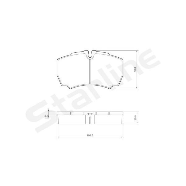 Слика на плочки STARLINE BD S432 за камион Iveco Daily 2 Bus Box 35 C 14, 35 S 14 - 136 коњи дизел