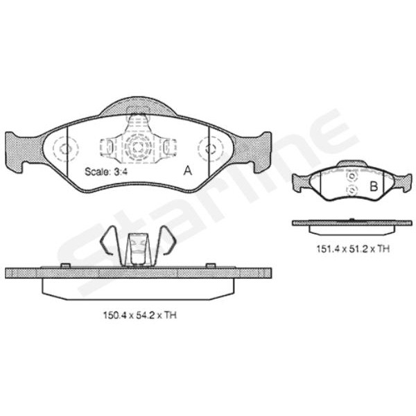 Слика на плочки STARLINE BD S824P за Ford Fiesta MK 4 (ja,jb) 1.3 i - 50 коњи бензин