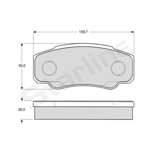 Слика на плочки STARLINE BD S841P за Citroen Jumper BOX 244 2.2 HDi - 101 коњи дизел