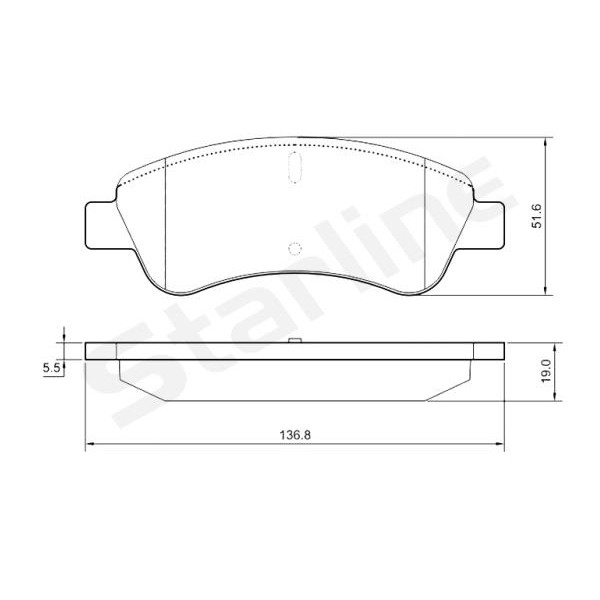 Слика на плочки STARLINE BD S842P за Peugeot 301 1.2 VTi 82 - 82 коњи бензин