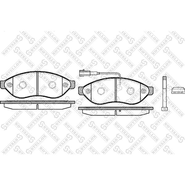 Слика на плочки STELLOX 001 091B-SX за Fiat Ducato BUS 250 130 Multijet 2,3 D - 131 коњи дизел